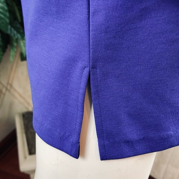 ELLEN TRACY PURPLE & BLACK ZIP BACK TUNIC - Picture 7 of 10